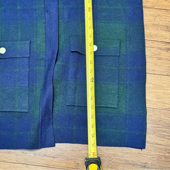 Anne Klein green blue plaid jacket NWT size large - Picture 10 of 12